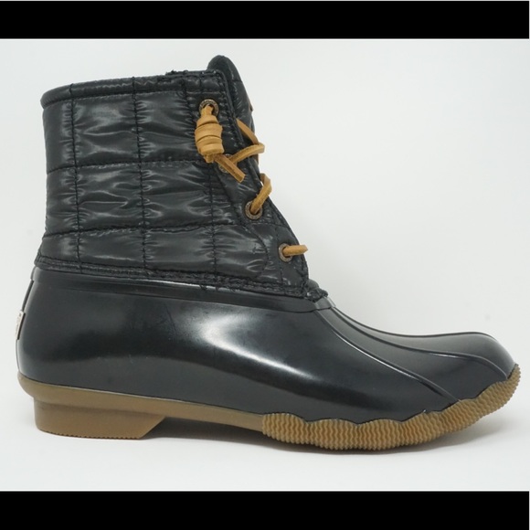 Sperry Saltwater Shiny Quilt Duck Boot Waterproof - Picture 8 of 8
